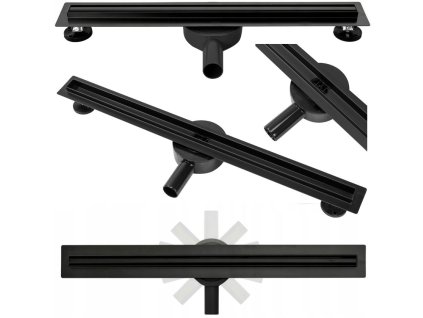 Odtokový žľab NEO Slim Pro - čierny 100