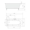 LISA obdĺžniková vaňa 150x70x47cm, biela