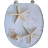 FUNNY WC sedátko s potlačou morská hviezda, biela