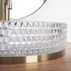Umývadlo na dosku Rea Cristal Transparent 39 Gold brush ring_0
