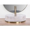 Umývadlo na dosku Rea Cristal Transparent 39 Gold brush ring_0