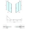 ZOOM LINE sprchové dvere 1200mm, číre sklo