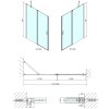 ZOOM LINE sprchové dvere 1400mm, číre sklo