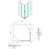ZOOM LINE štvorcová sprchová zástena 1000x1000mm, číre sklo