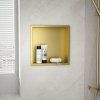 bathroom shelf 30x30 gold brush _0