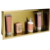 bathroom shelf 30x60 gold brush