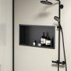 bathroom shelf 30x60 black matt _0