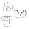 BENE bidet závesný 35,5x50 cm, biela