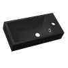 ARIANA liaty mramor umývadlo 50x25cm, batéria vpravo, čierna mat