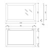 CORONA zrkadlo v drevenom ráme 628x1028mm, šampaň