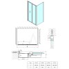 EASY LINE štvorcová sprchová zástena 800x800mm, skladacie dvere, L R varianta, číre sklo