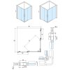 ALTIS LINE štvorcová sprchová zástena 900x900 mm, rohový vstup, číre sklo