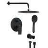 KAI podomietkový sprchový set s pákovou batériou, otočný prepínač, 2 výstupy, čierna matná