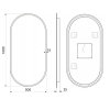 MINOX oválne zrkadlo s LED osvetlením 50x100cm