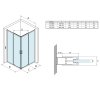 SIGMA SIMPLY BLACK štvorcová sprchová zástena 1000x1000 mm, rohový vstup, číre sklo