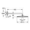 GROHE Rainshower Mono 310 Set s hlavovou sprchou 422 mm, 1 prúd, chróm 26558000 3