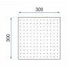 Hliníková sprchová hlavica Rea Ultra Slim Square 30x30 čierna mat_0
