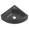 BLOK kamenné umývadlo rohové 30x30cm, čierny Antracit
