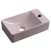 MARGITHA keramické umývadlo 38x22cm, otvor pro batériu vpravo, ružová