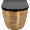 Závesná WC misa Rea Carlo Mini Tornado Black Brush Gold_1