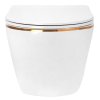 Toilet bowl  Carlo white Mini Flat Gold Edge_0