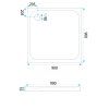 Sprchová akrylová vanička Rea Belmond White 90x90_7