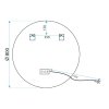 Zrkadlo LED 80cm MMJ Gold_9