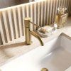 Rea Lungo Diamond umývadlová batéria Brush Gold Low