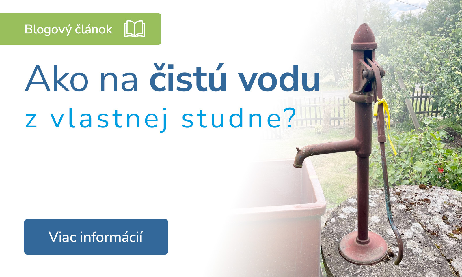 Filtrácia vody zo studne