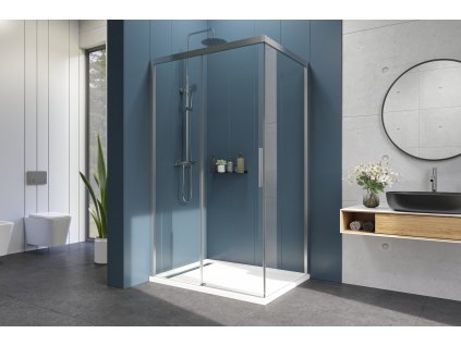 Aquatek Wellness sprchový kút obdĺžnik 150x70 cm WB2F1CH15070  Sprchový kút obdĺžnikový s jednými zásuvnými dverami, kombinácia sprchových dverí a pevného skla