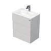 Intedoor Letty Mini spodná skrinka s keramickým umývadlom 60 cm  Spodná skrinka s umývadlom a 3 zásuvkami