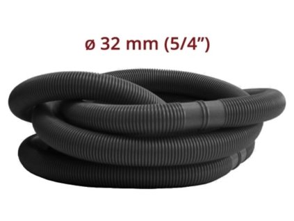 Hadice v metráži 5/4 díl 1,25 m, 32 mm ČERNÁ