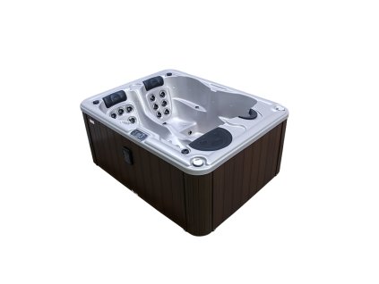 Vířivá vana KORA (78,5 cm) bílá (cameo) / hnědý panel / hnědý termokryt