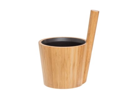 RENTO Saunový kbelík bambus s černou výplní, 5l