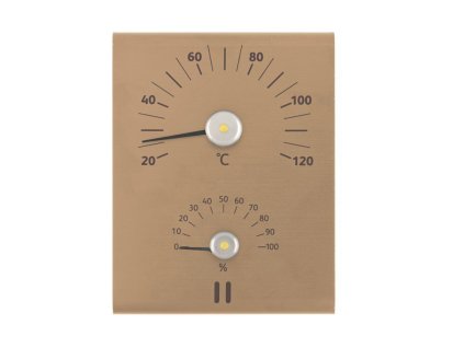 RENTO Teploměr a vlhkoměr AL - šampáň