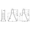 Žebřík ESP pro nezapuštěné bazény, 3+1 stupeň, pro bazény 1 m výšky, AISI 304