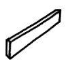 Dekorace - soklový obrubník 500 x 100 x tl. 10 mm