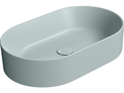 GSI KUBE X keramické umyvadlo na desku, 60x37cm, oválné, ghiaccio mat 945815