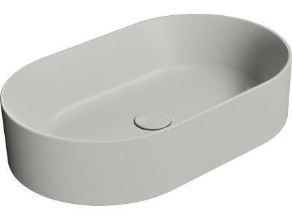 GSI KUBE X keramické umyvadlo na desku, 60x37cm, oválné, cenere mat 945817