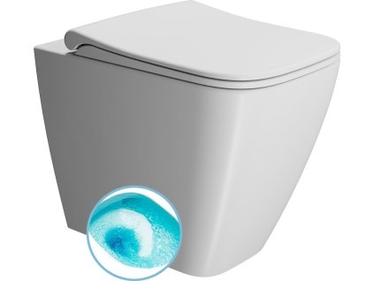 GSI NUBES WC mísa stojící, Swirlflush, 35x52cm, spodní/zadní odpad, bílá dual-mat 961009