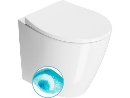 GSI MODO WC mísa stojící, Swirlflush, 37x52cm, spodní/zadní odpad, bílá ExtraGlaze 981011