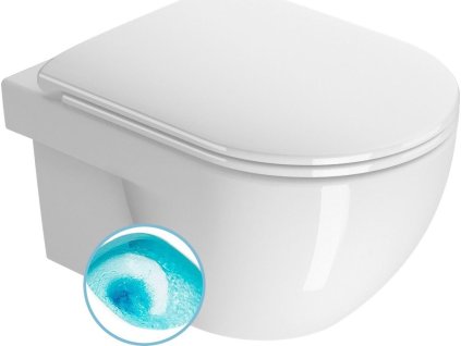 GSI TONO závěsná WC mísa, Swirlflush, 35x52cm, bílá ExtraGlaze 911511