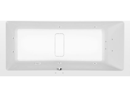Polysan MARLENE hydromasážní vana, 200x90x48cm, Active Hydro, chrom 78731.1010