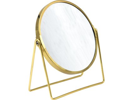 Ridder SUMMER kosmetické zrcátko na postavení, Ø 160mm, oboustranné, zlato 03009024