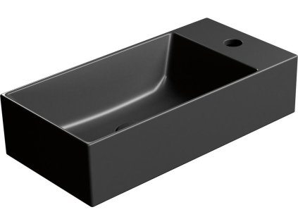 GSI KUBE X keramické umývátko 50x25cm, pravé/levé, černá mat 9486126