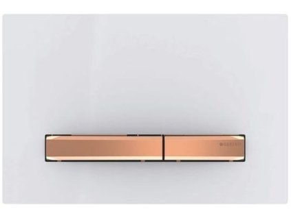 Geberit GEBERIT SIGMA50 ovládací tlačítko, bílé sklo/růžové zlato 115.670.11.2