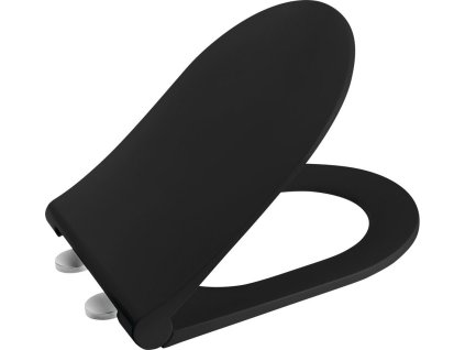 Sapho WC sedátko, SLIM, Soft Close, černá mat 100787-110