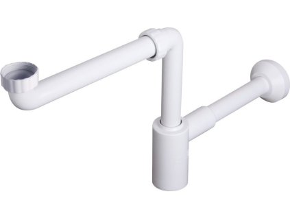 Bruckner CRONO umyvadlový sifon šetřící místo, 5/4", DN32, bílá 151.124.0