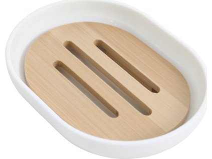 Aqualine SNOW mýdlenka na postavení, bílá/bambus 7581