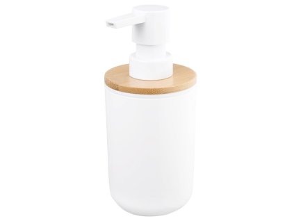 Aqualine SNOW dávkovač mýdla na postavení 350ml, bílá/bambus 7578